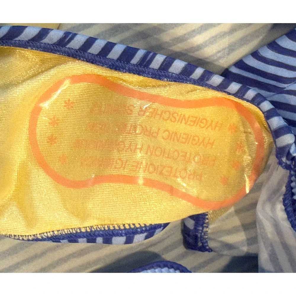 NWT MIRACLESUIT X TALBOTS BLUE SANIBEL PAINTERLY STRIPE ONE PIECE SWIMSUIT SZ 16